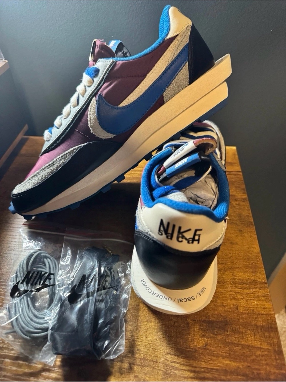 Nike Sacai LD Waffle – Night Maroon / Team Royal Men’s Size 9